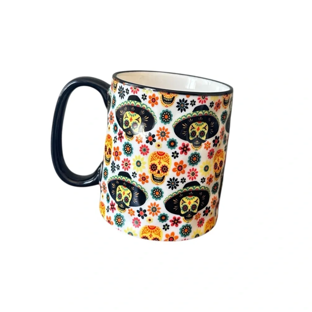 Two Sugar Skull Coffee Tea‎ Mugs NWT (2)
